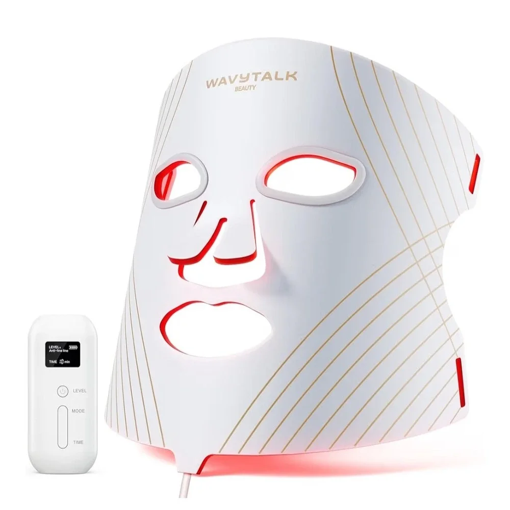 Wavytalk Glow Time LED Therapy Mask White Acne Treatment Fine Lines NEW